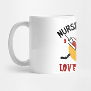 Halloween nurse nurses love blood funny Halloween costumes Mug